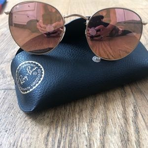 Ray Ban Round Mirrored Sunglasses